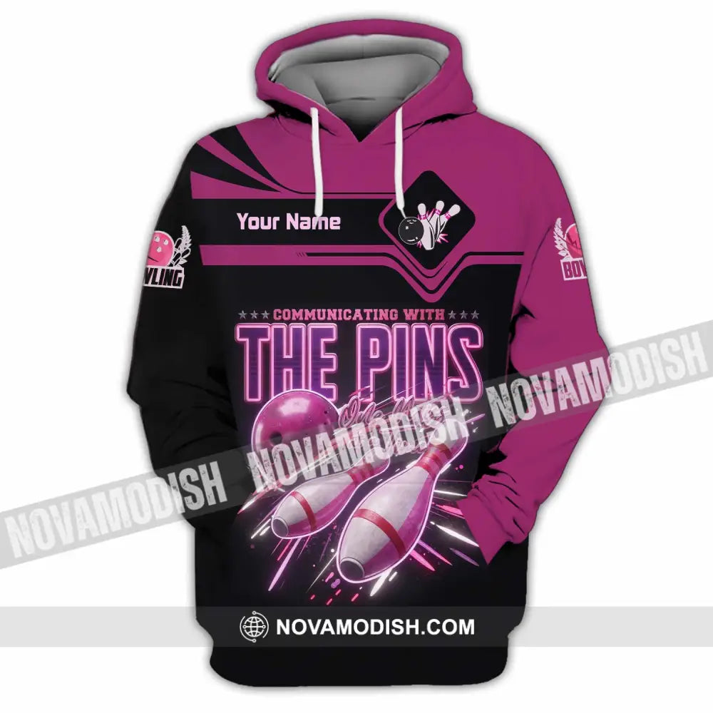 Unisex Shirt - Custom Communicating With The Pins Bowling Shirt - Hoodie / S - T-shirt