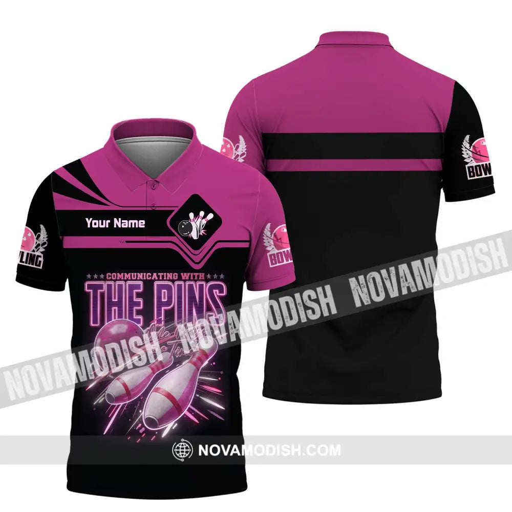 Unisex Shirt - Custom Communicating With The Pins Bowling Shirt - Polo Shirt / S - T-shirt