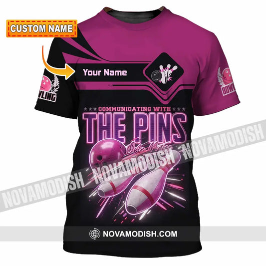Unisex Shirt - Custom Communicating With The Pins Bowling Shirt - T-shirt