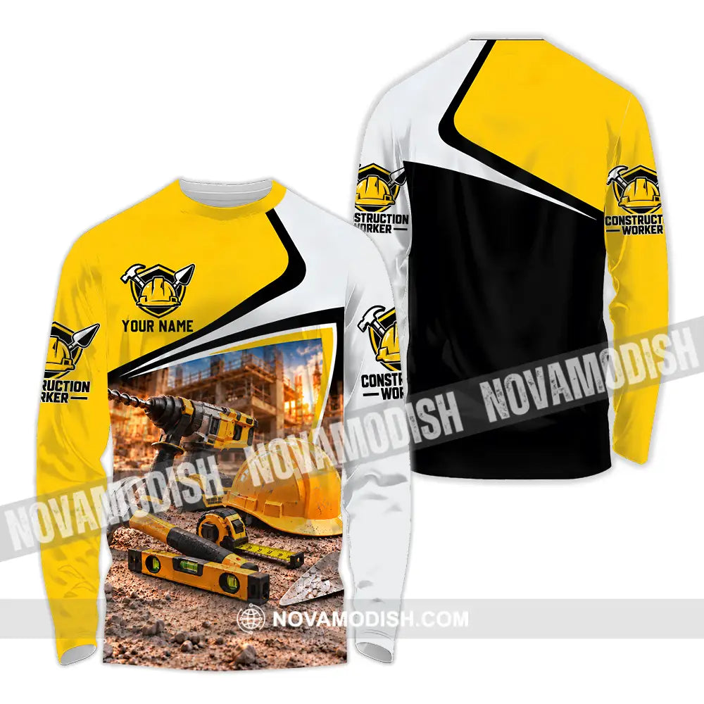 Unisex Shirt - Custom Construction Worker Shirt - Long Sleeve Shirt / S - T-shirt
