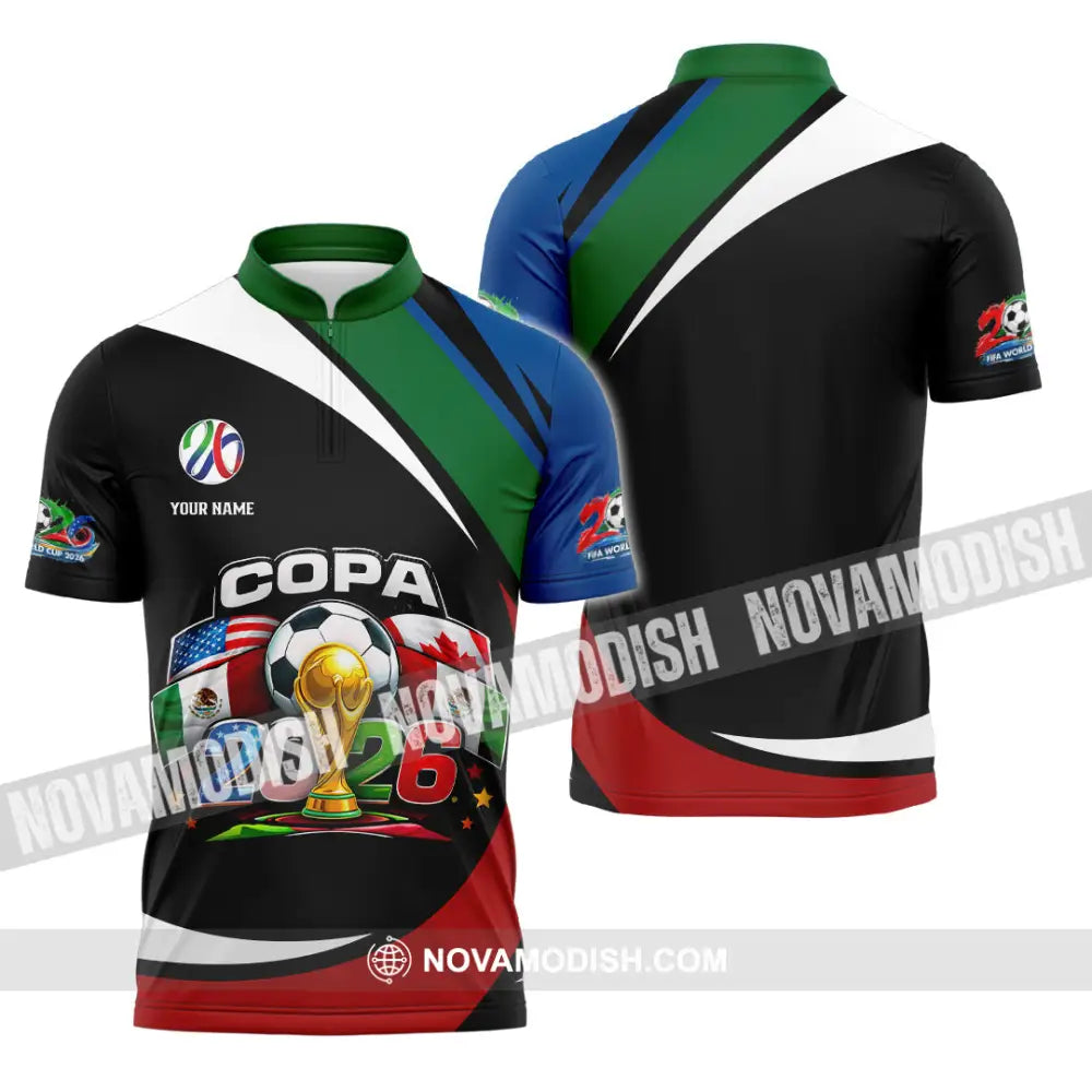 Unisex Shirt - Custom COPA 2026 3D Shirt - Zipper Polo Shirt / S - T-shirt