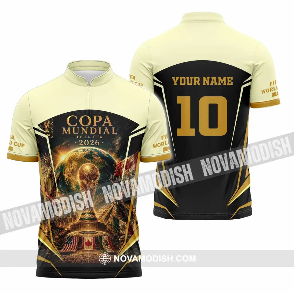 Unisex Shirt - Custom Copa Mundial World Cup 2026 Shirt - Zipper Polo Shirt / S - T-shirt