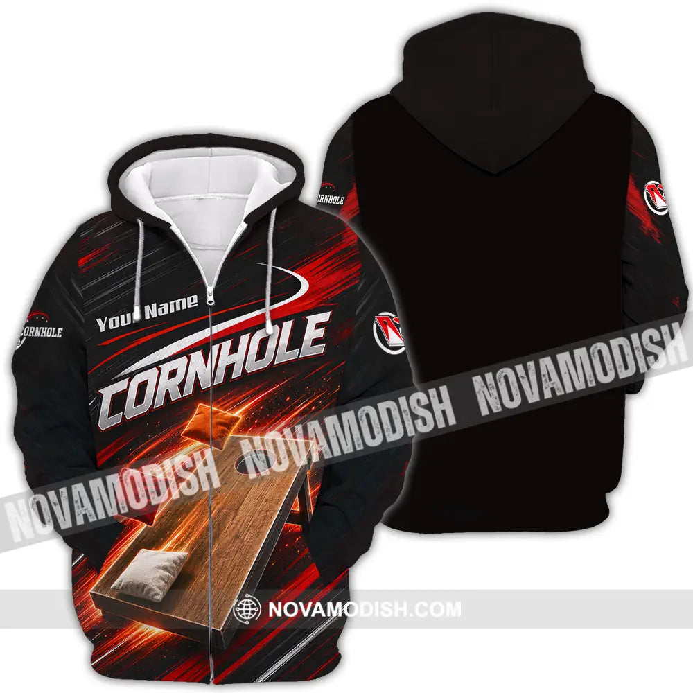 Unisex Shirt - Custom Cornhole Shirt - Zipper Hoodie / S - T-shirt