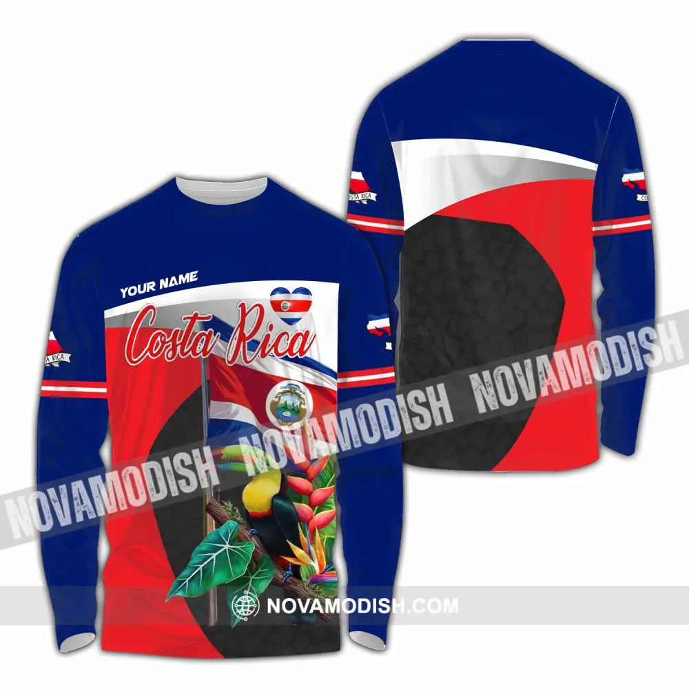 Unisex Shirt - Custom Costa Rica 3D Shirt - Long Sleeve Shirt / S - T-shirt