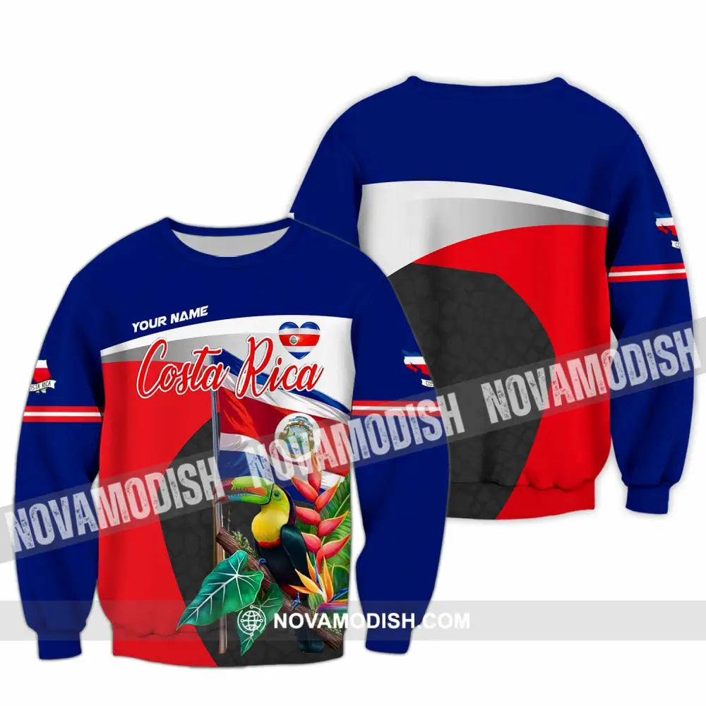 Unisex Shirt - Custom Costa Rica 3D Shirt - Long Sleeve / S - T-shirt