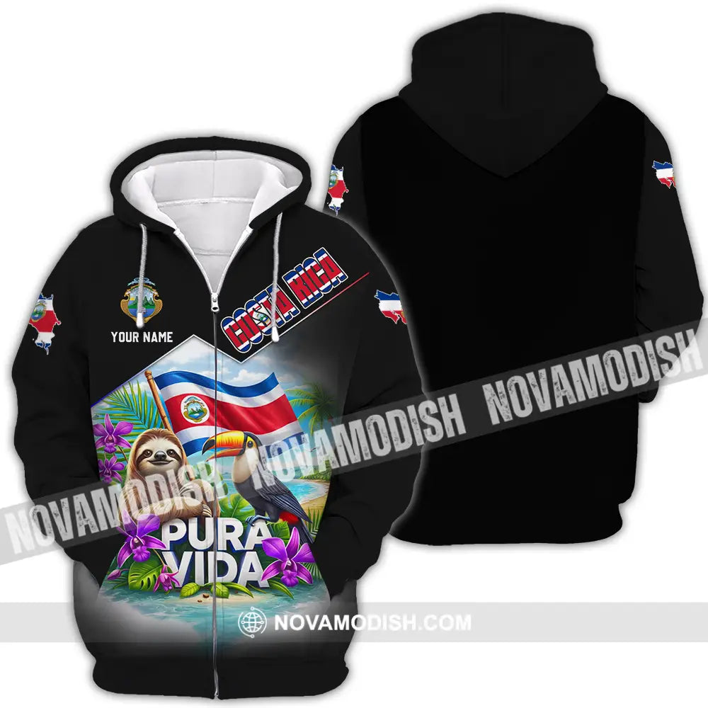 Unisex Shirt - Custom Costa Rica 3D Shirt Zipper Hoodie / S T-shirt