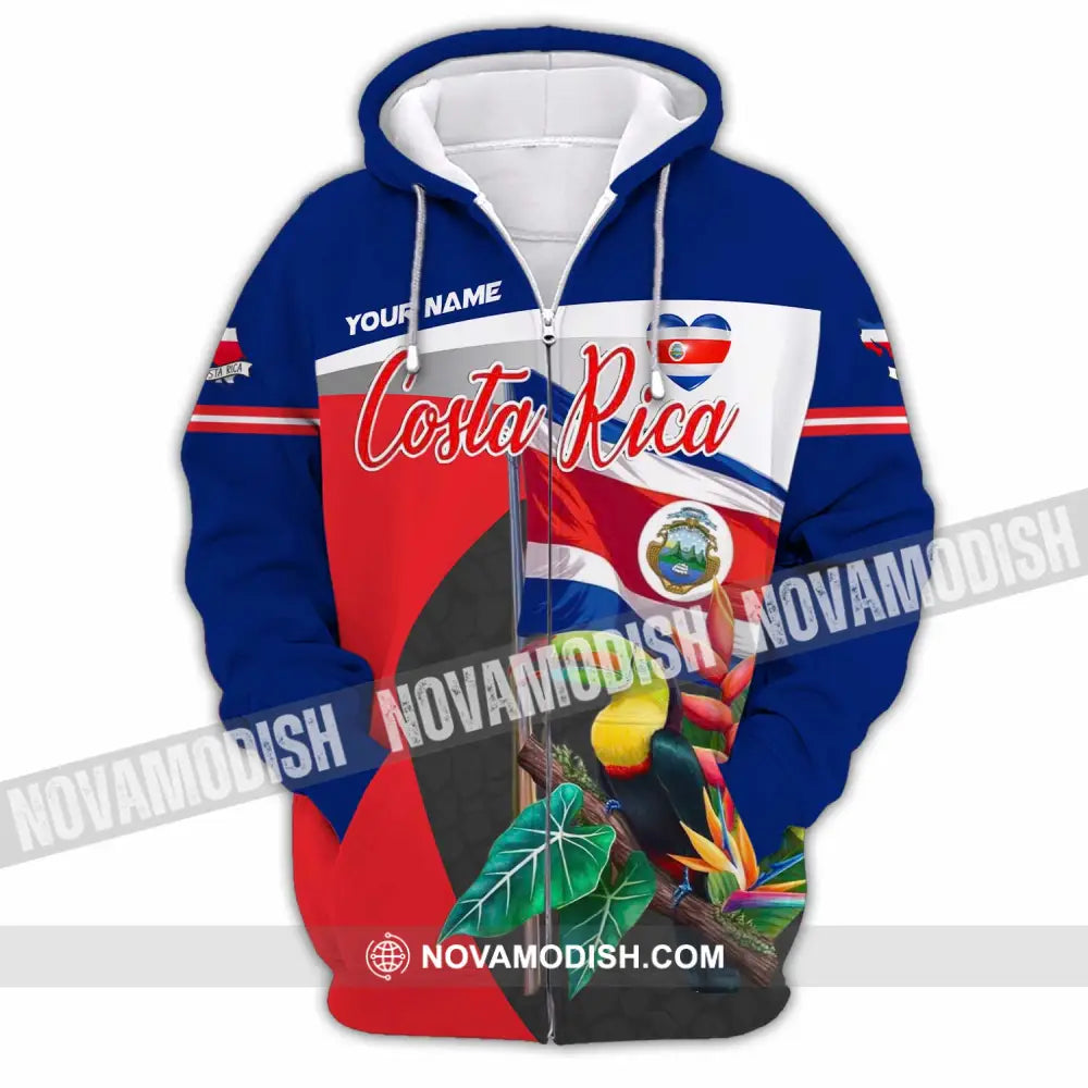 Unisex Shirt - Custom Costa Rica 3D Shirt - Zipper Hoodie / S - T-shirt
