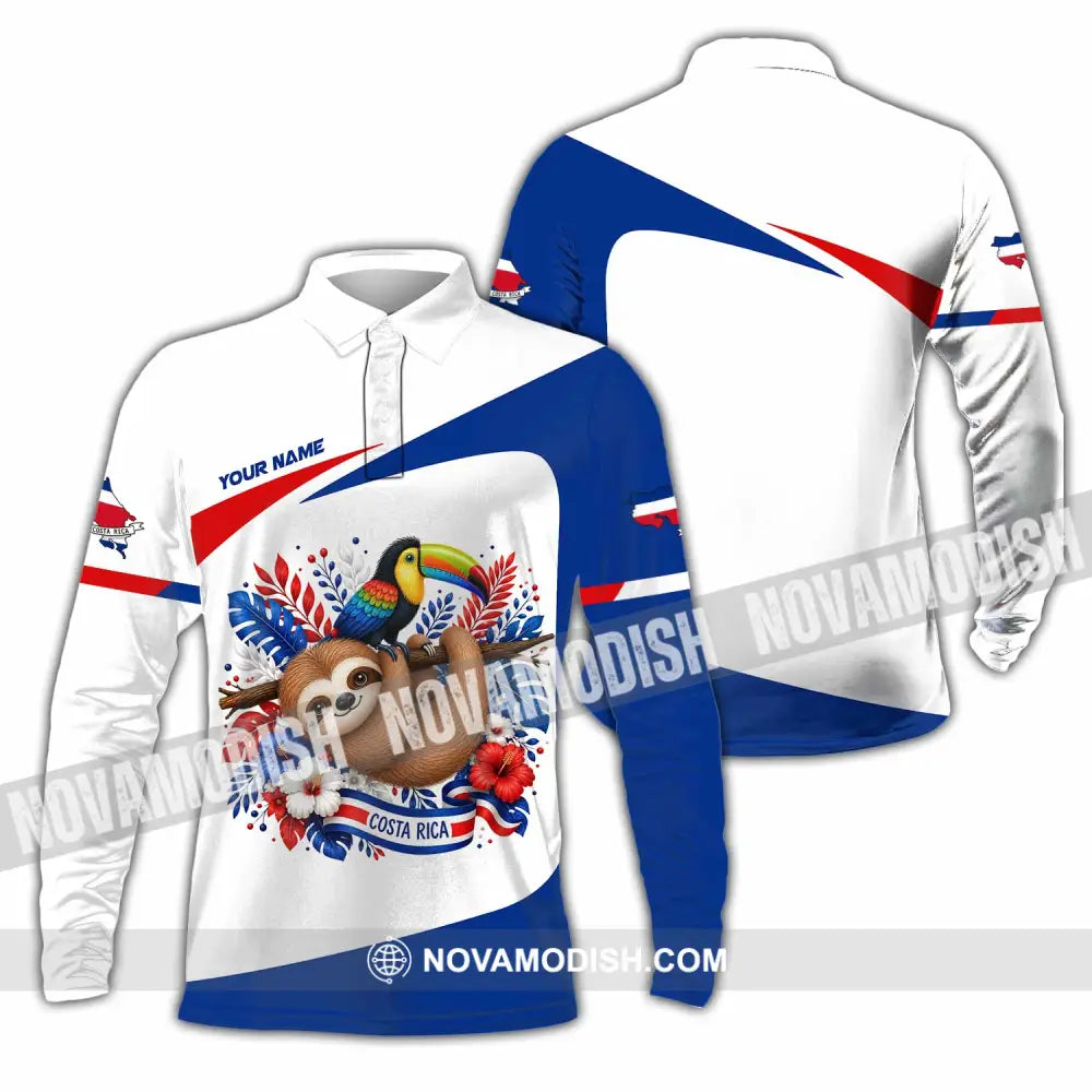 Unisex Shirt - Custom Costa Rica Shirt - Long Sleeve Polo / S - T-shirt
