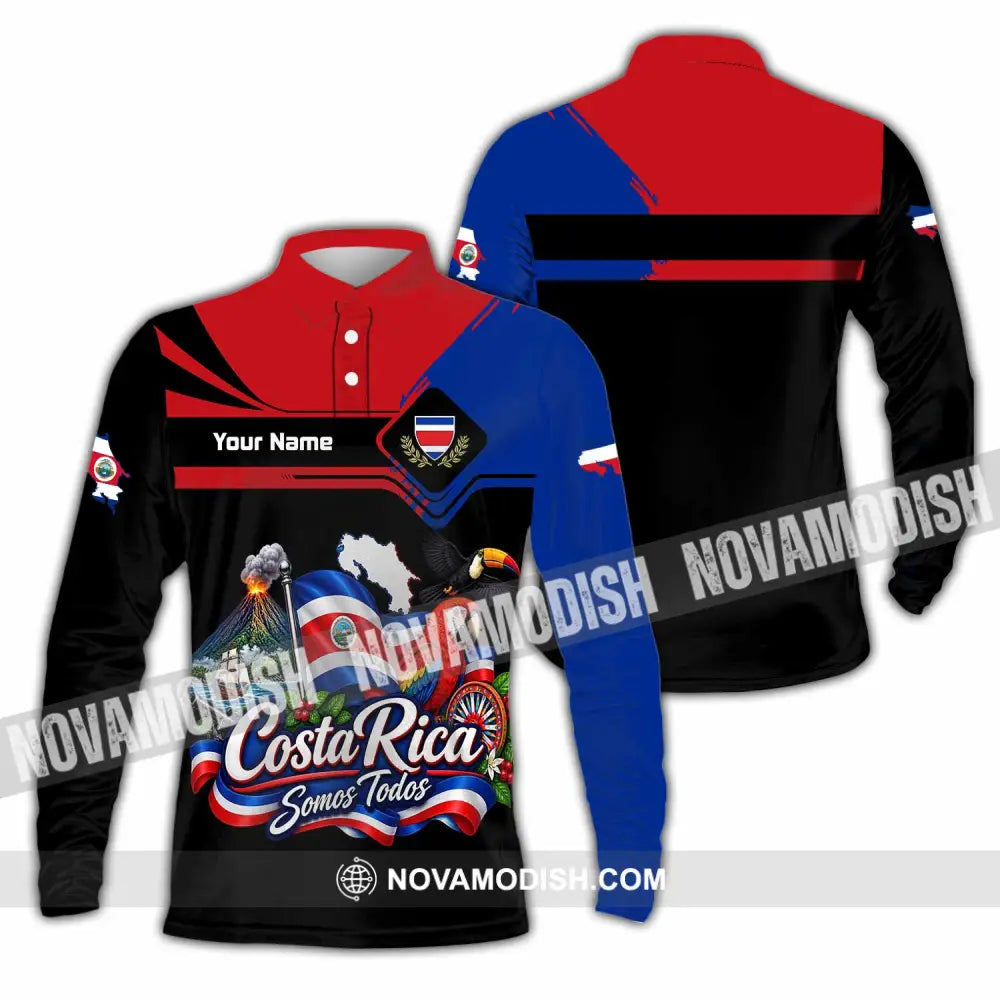 Unisex Shirt - Custom Costa Rica Shirt - Long Sleeve Polo / S - T-shirt