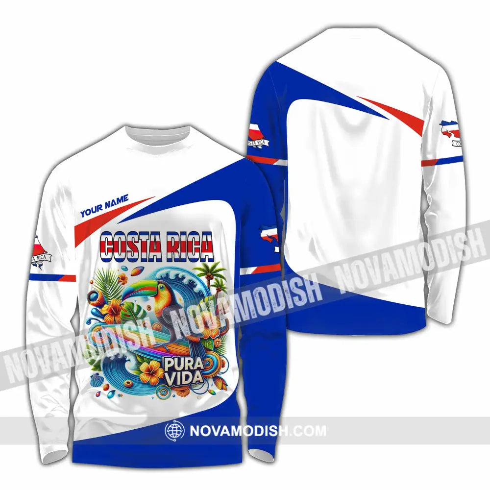 Unisex Shirt - Custom Costa Rica Shirt Long Sleeve Shirt / S T-shirt