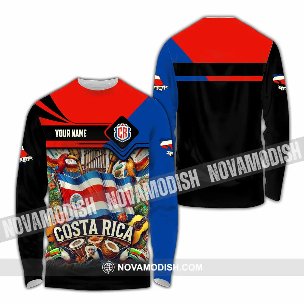 Unisex Shirt - Custom Costa Rica Shirt Long Sleeve Shirt / S T-shirt