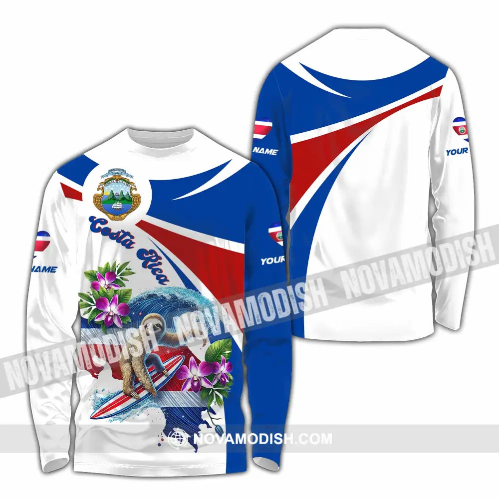 Unisex Shirt - Custom Costa Rica Shirt Long Sleeve Shirt / S T-shirt