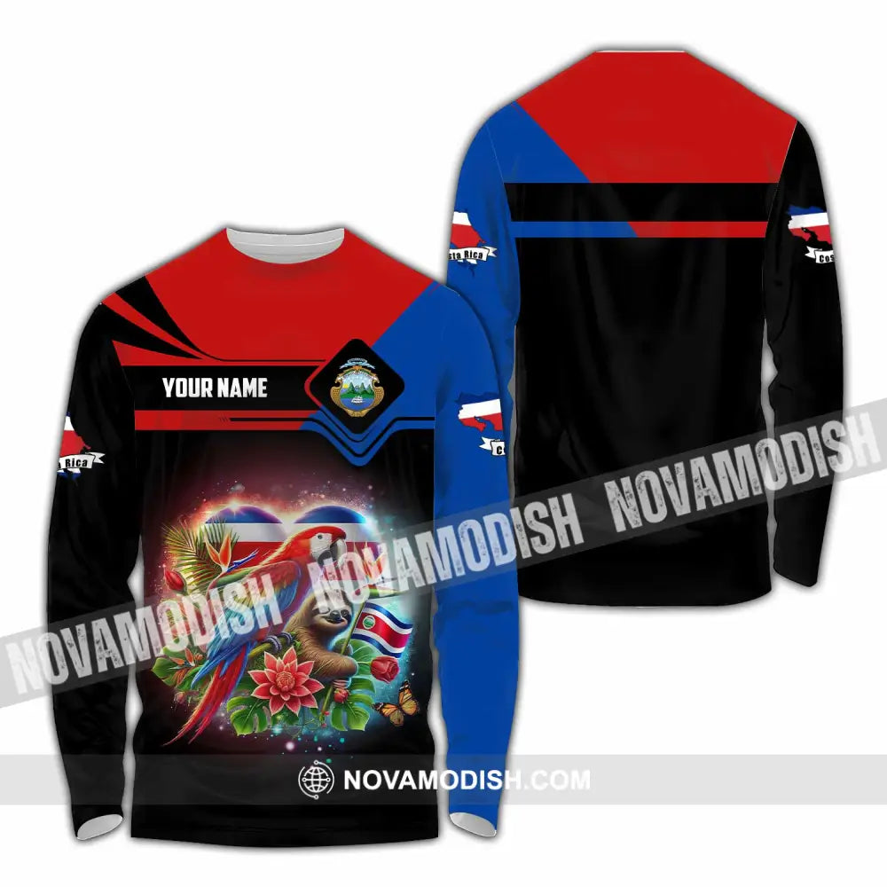 Unisex Shirt - Custom Costa Rica Shirt Long Sleeve Shirt / S T-shirt