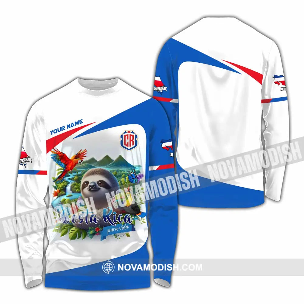 Unisex Shirt - Custom Costa Rica Shirt Long Sleeve Shirt / S T-shirt