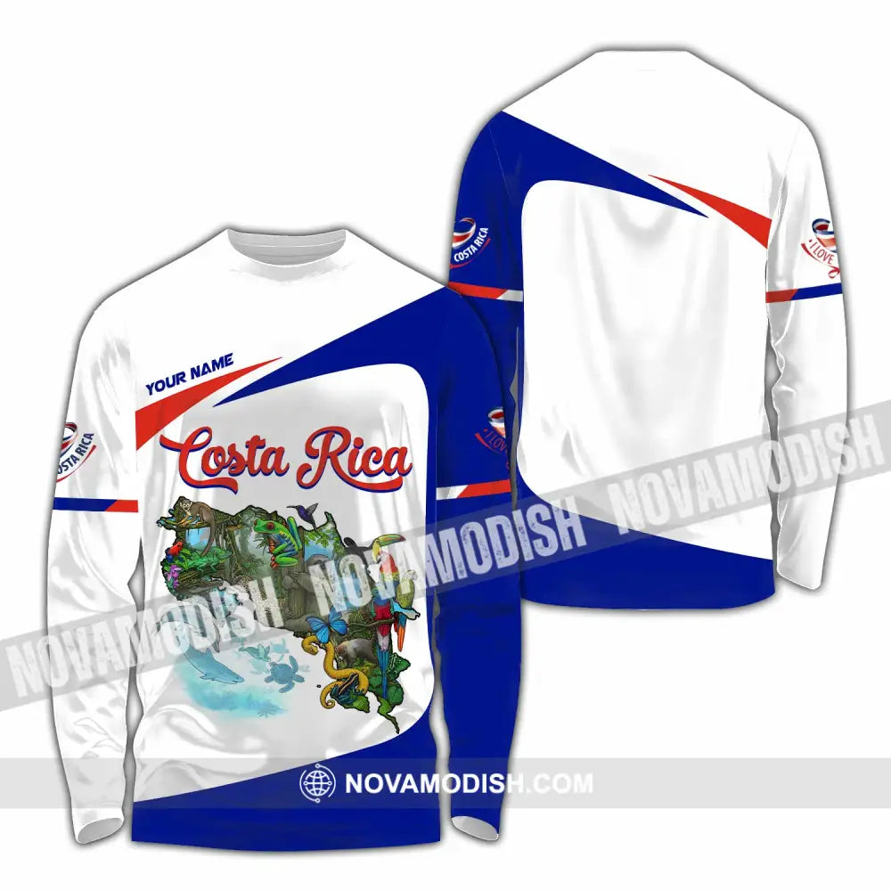 Unisex Shirt - Custom Costa Rica Shirt Long Sleeve Shirt / S T-shirt