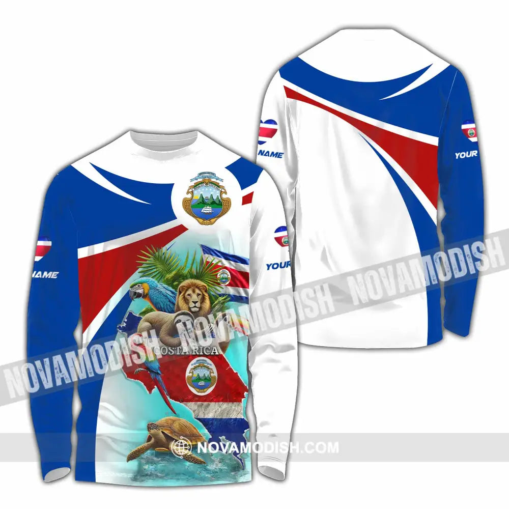 Unisex Shirt - Custom Costa Rica Shirt Long Sleeve Shirt / S T-shirt