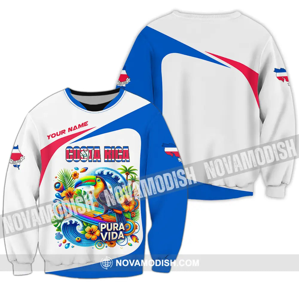 Unisex Shirt - Custom Costa Rica Pura Vida 3D Shirt Long Sleeve / S T-shirt