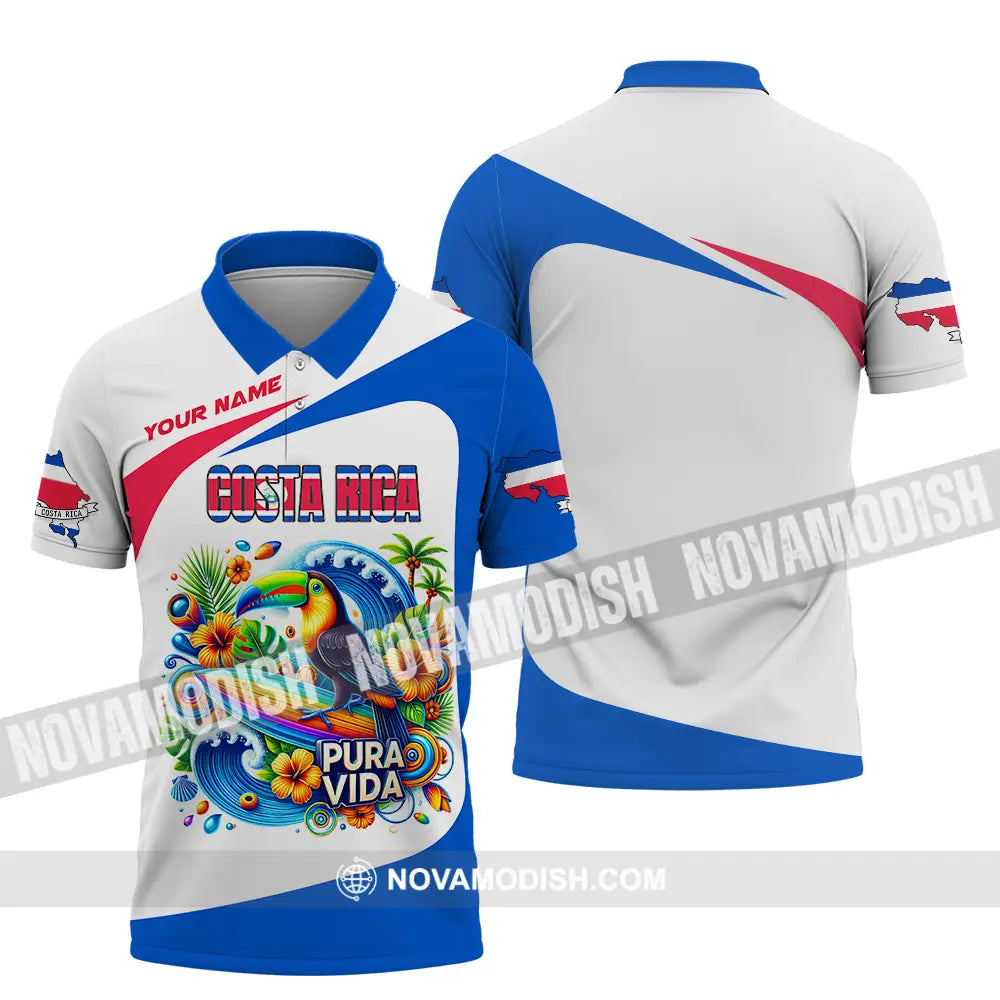 Unisex Shirt - Custom Costa Rica Pura Vida 3D Shirt Polo Shirt / S T-shirt