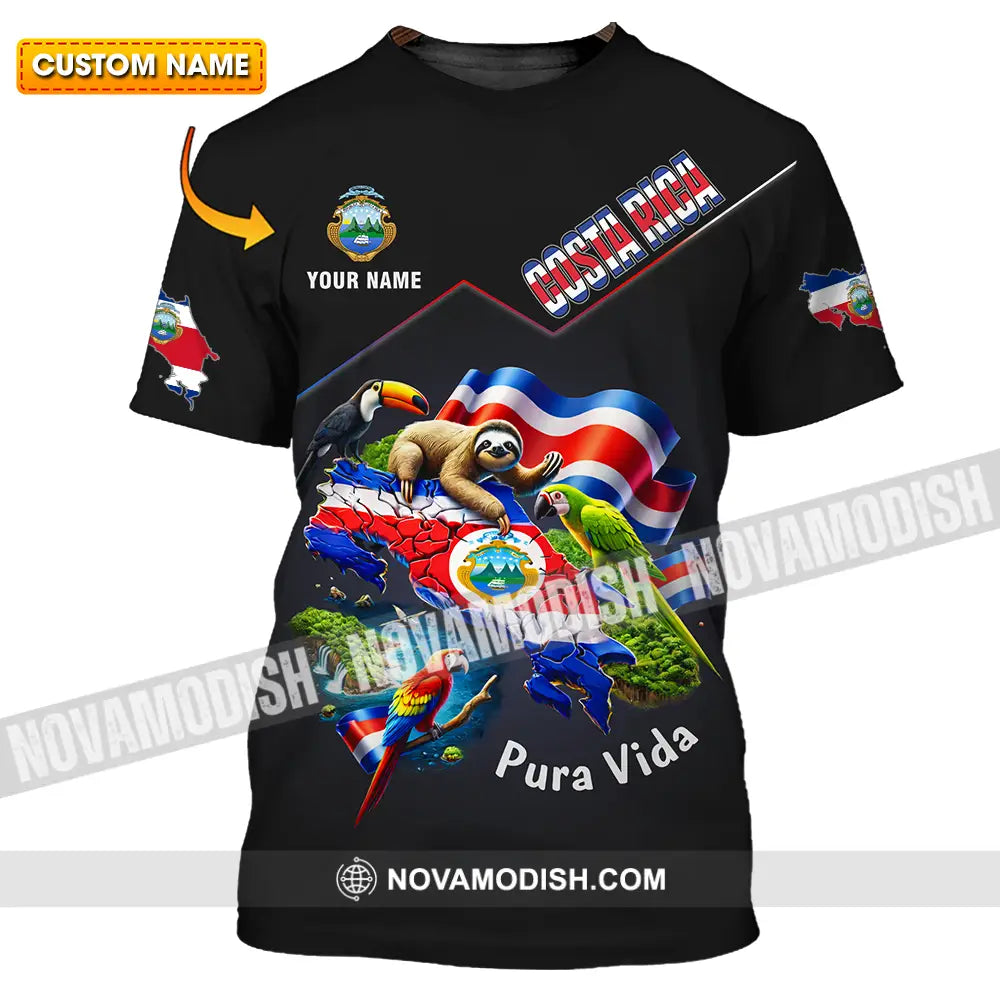 Unisex Shirt - Custom Costa Rica Pura Vida 3D Shirt T-shirt