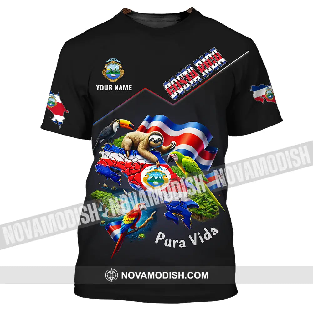 Unisex Shirt - Custom Costa Rica Pura Vida 3D Shirt T-Shirt / S T-shirt
