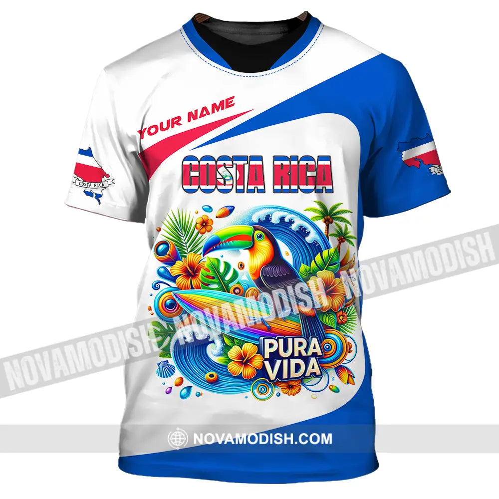 Unisex Shirt - Custom Costa Rica Pura Vida 3D Shirt T-Shirt / S T-shirt