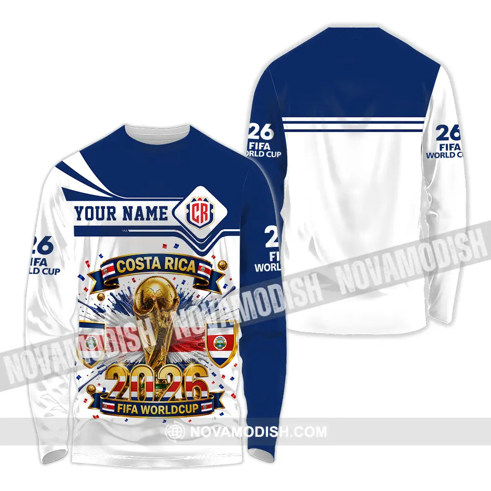 Unisex Shirt - Custom Costa Rica World Cup 2026 Shirt - Long Sleeve Shirt / S - T-shirt
