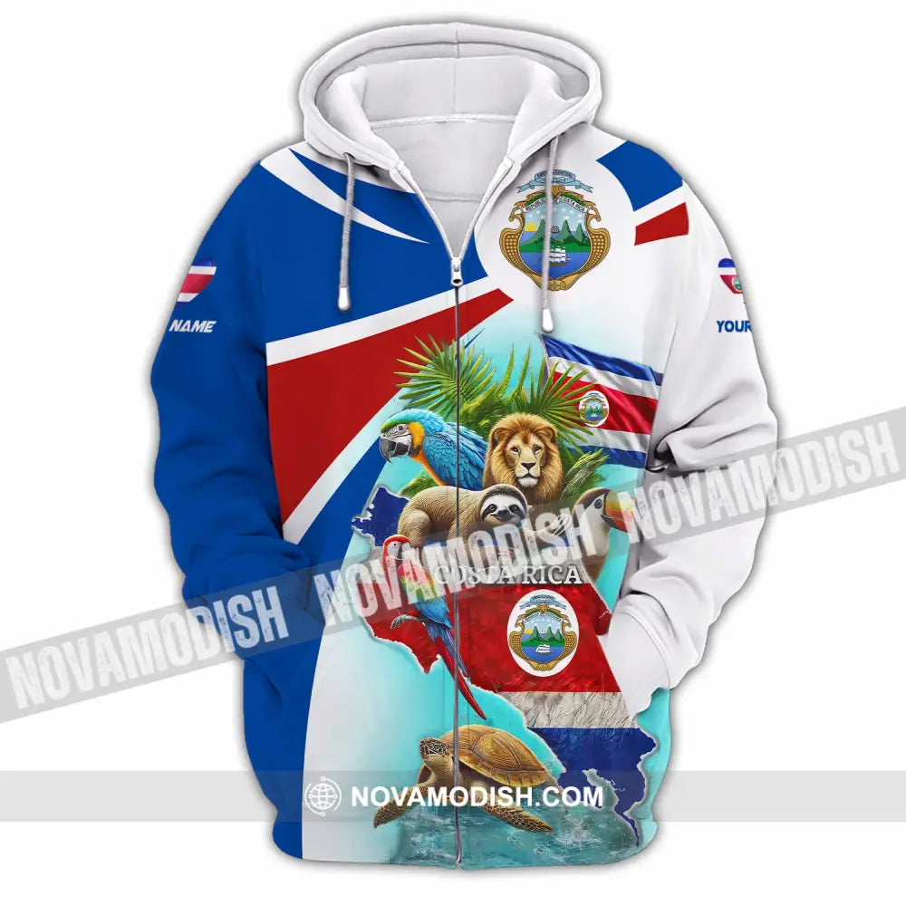 Unisex Shirt - Custom Costa Rica Shirt Zipper Hoodie / S T-shirt