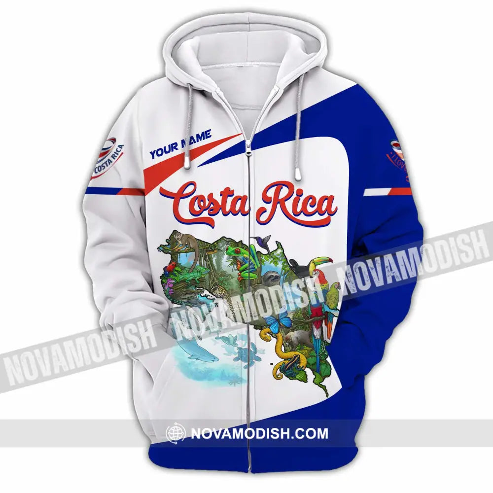 Unisex Shirt - Custom Costa Rica Shirt Zipper Hoodie / S T-shirt