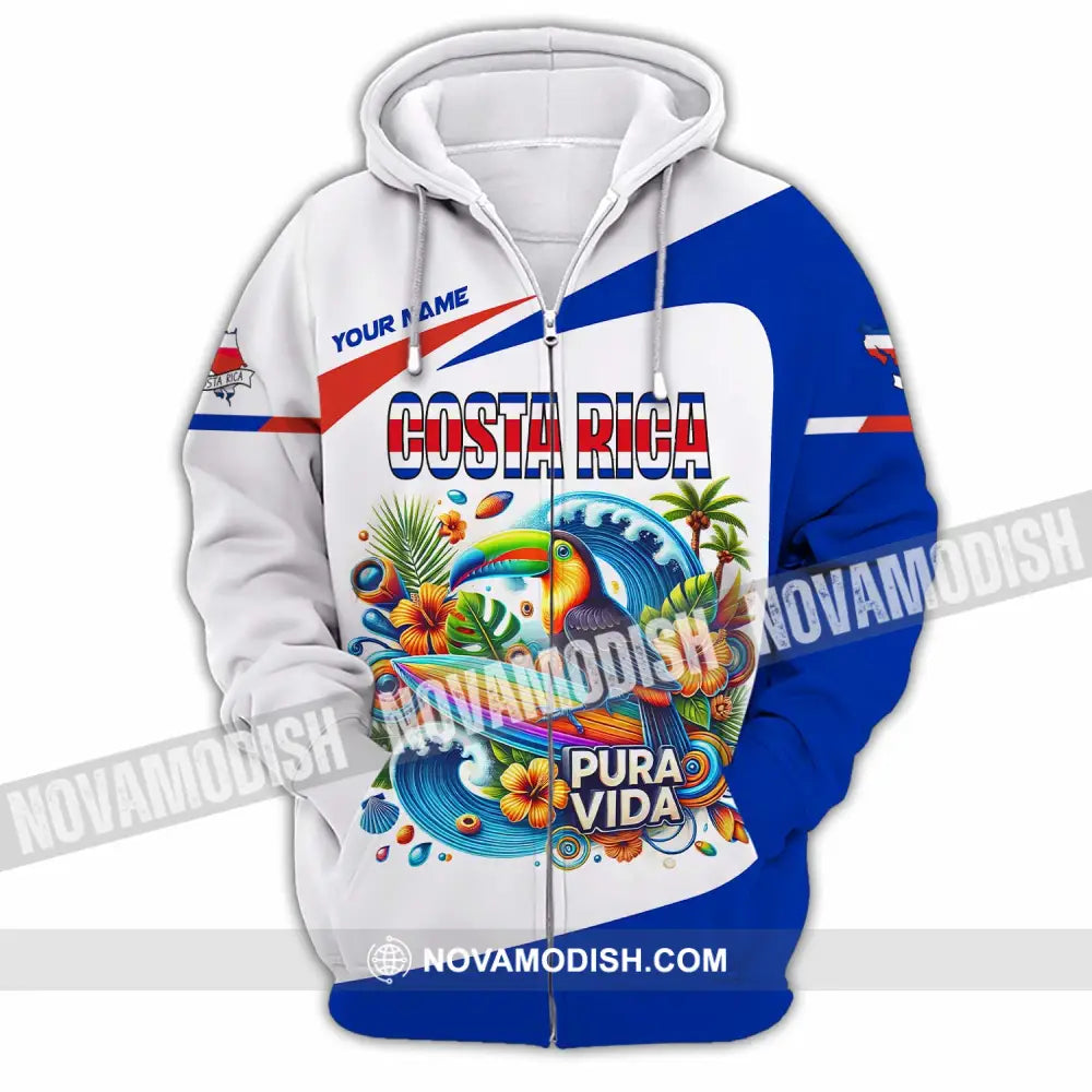 Unisex Shirt - Custom Costa Rica Shirt Zipper Hoodie / S T-shirt