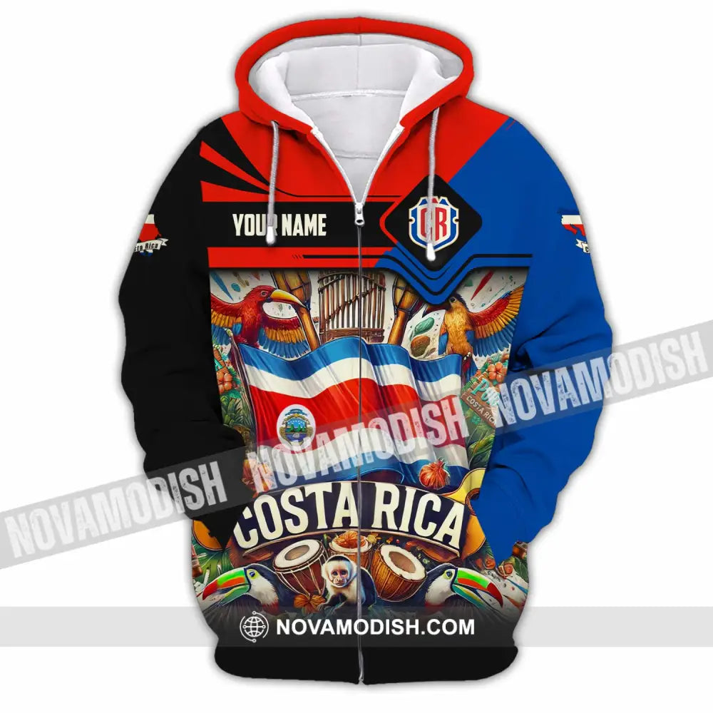 Unisex Shirt - Custom Costa Rica Shirt Zipper Hoodie / S T-shirt