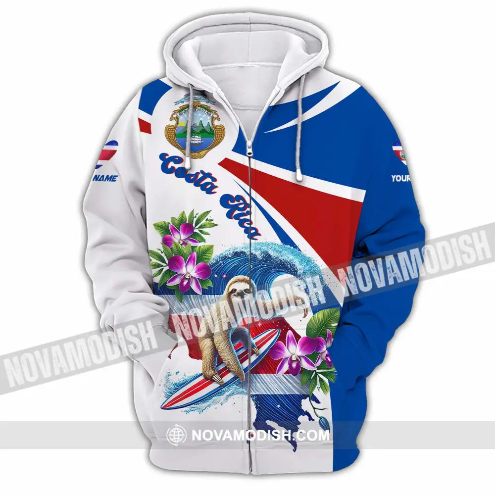Unisex Shirt - Custom Costa Rica Shirt Zipper Hoodie / S T-shirt
