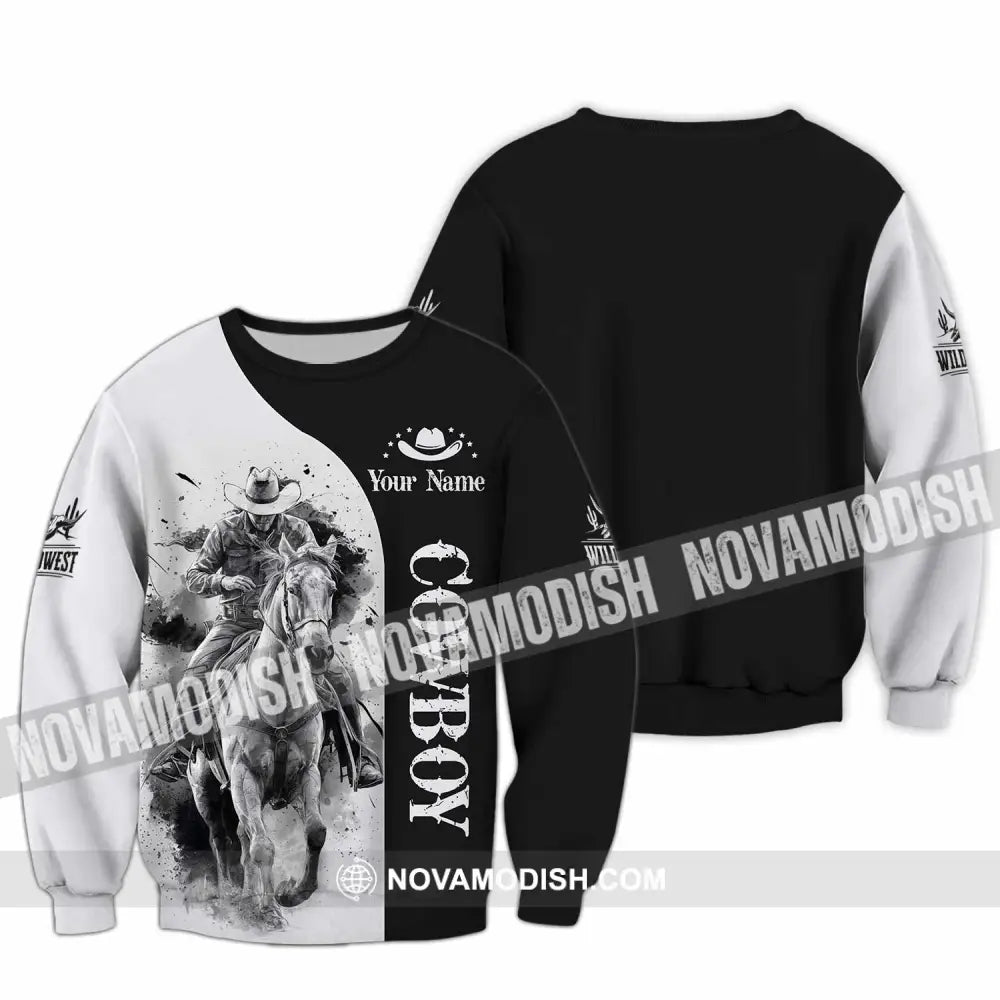 Unisex Shirt - Custom Cowboy 3D Shirt - Long Sleeve / S - T-shirt