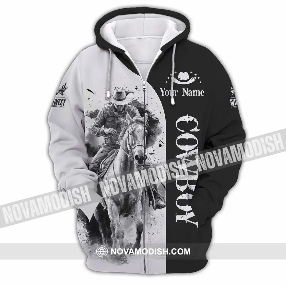 Unisex Shirt - Custom Cowboy 3D Shirt - Zipper Hoodie / S - T-shirt