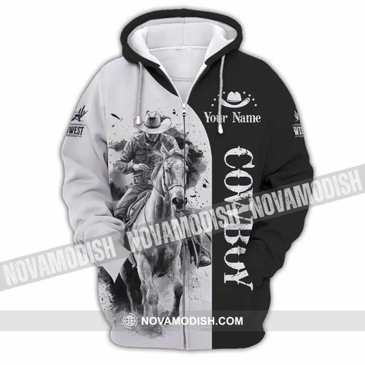 Unisex Shirt - Custom Cowboy 3D Shirt - Zipper Hoodie / S - T-shirt