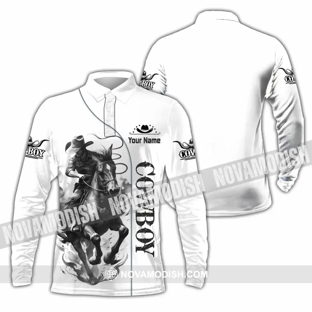 Unisex Shirt - Custom Cowboy Shirt - Long Sleeve Polo / S - T-shirt