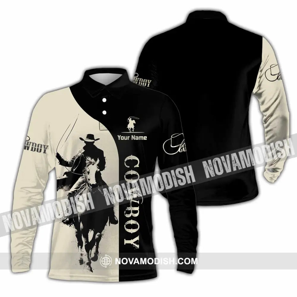 Unisex Shirt - Custom Cowboy Shirt - Long Sleeve Polo / S - T-shirt