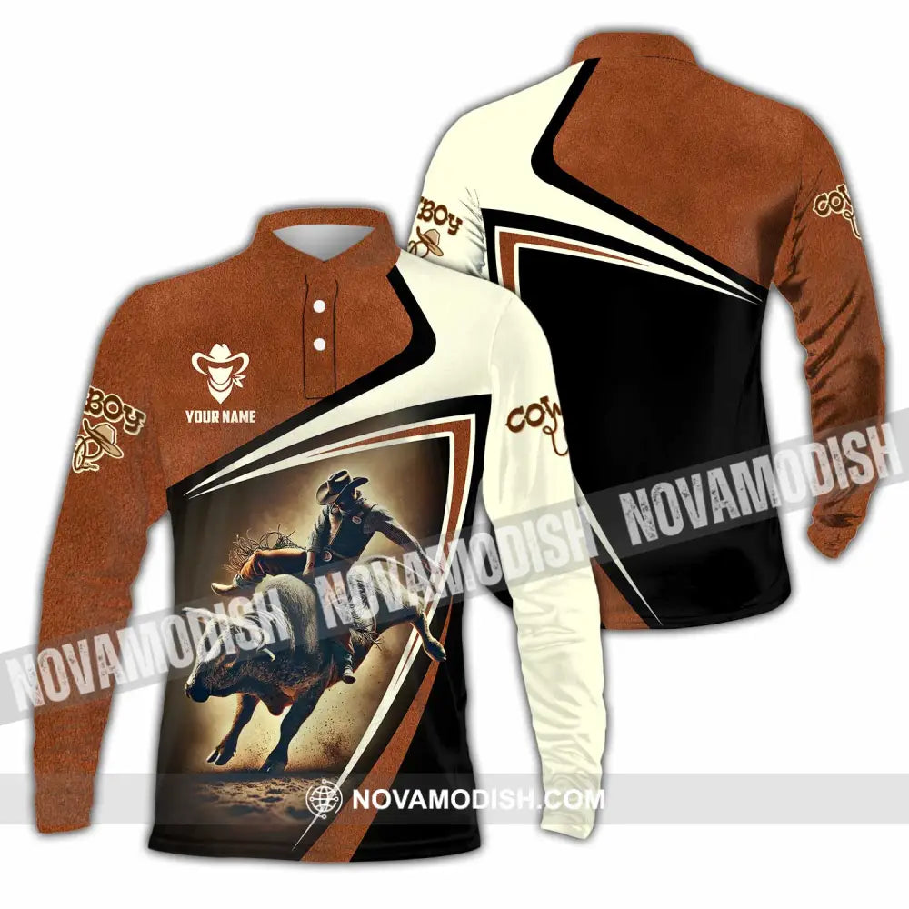 Unisex Shirt - Custom Cowboy Shirt Long Sleeve Polo / S T-shirt