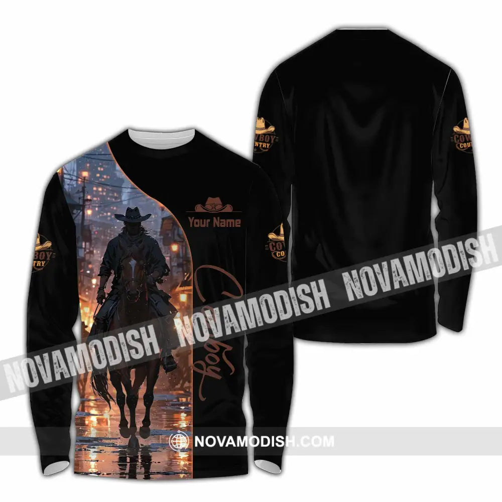 Unisex Shirt - Custom Cowboy Shirt - Long Sleeve Shirt / S - T-shirt