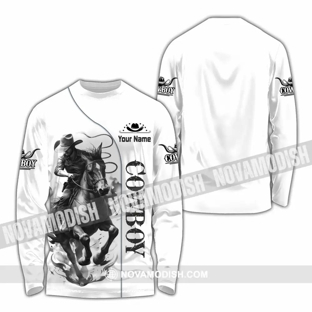 Unisex Shirt - Custom Cowboy Shirt - Long Sleeve Shirt / S - T-shirt
