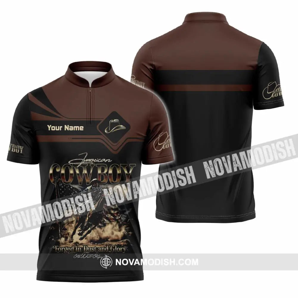 Unisex Shirt - Custom Cowboy Shirt - Zipper Polo Shirt / S - T-shirt