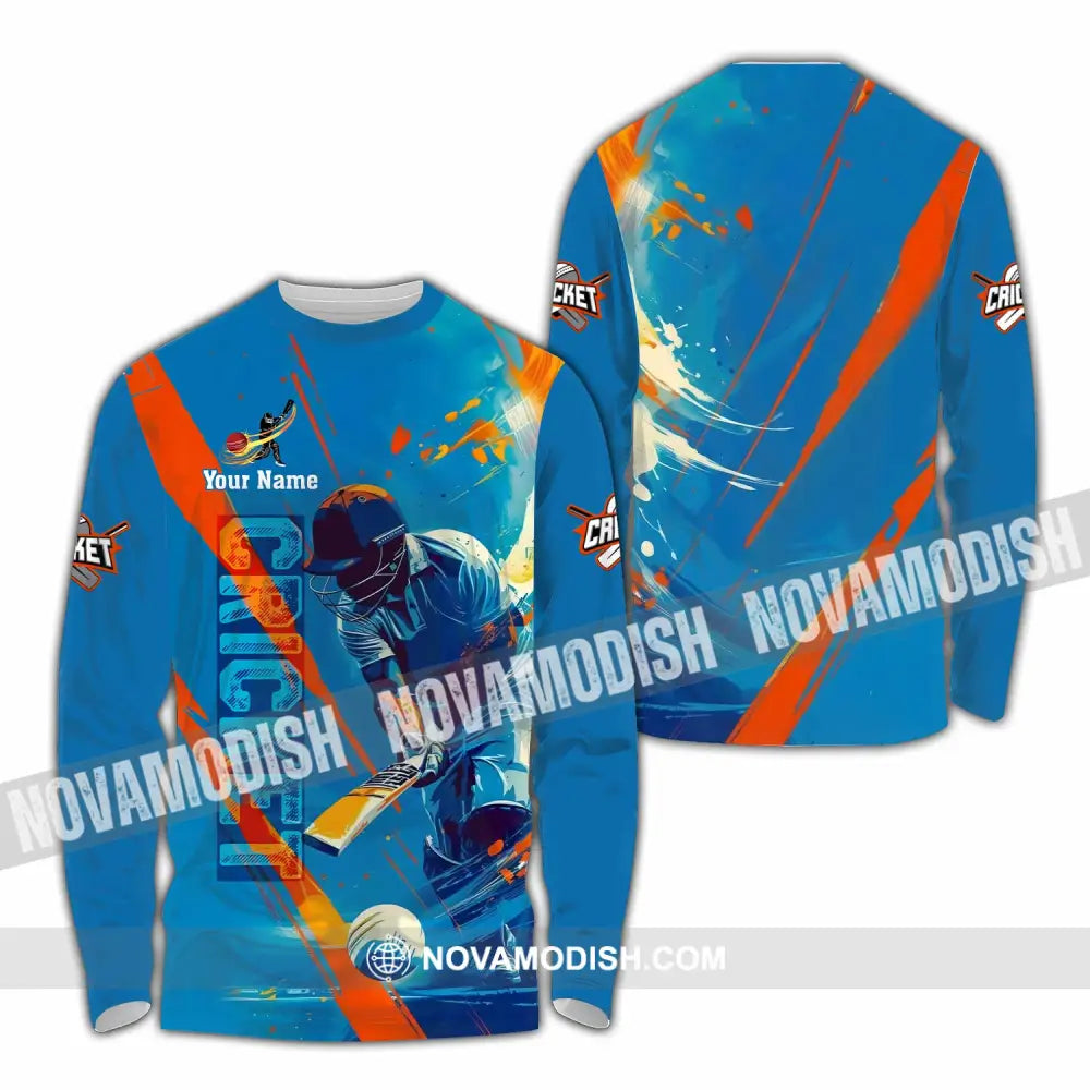 Unisex Shirt - Custom Cricket 3D Shirt Long Sleeve Shirt / S T-shirt