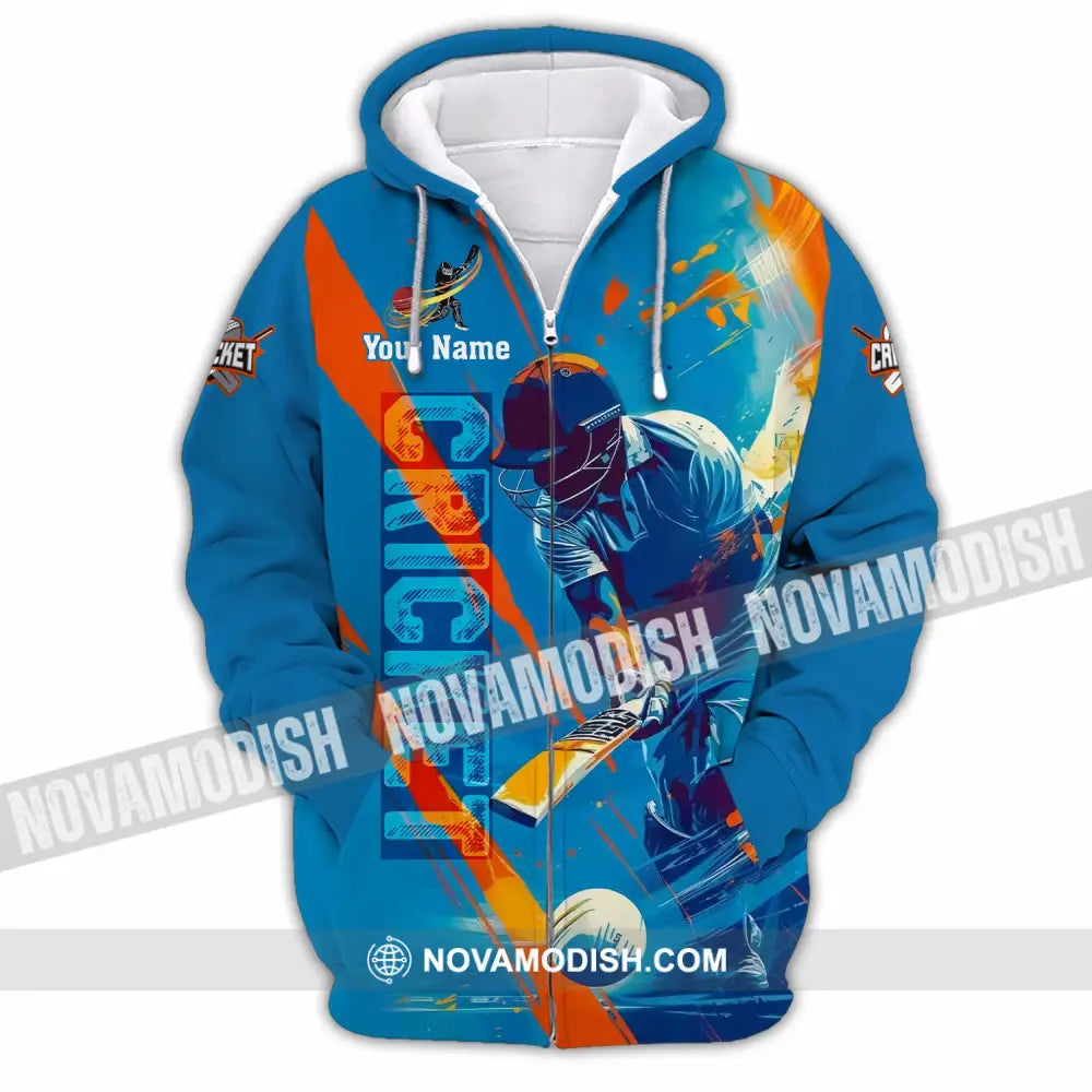 Unisex Shirt - Custom Cricket 3D Shirt Zipper Hoodie / S T-shirt