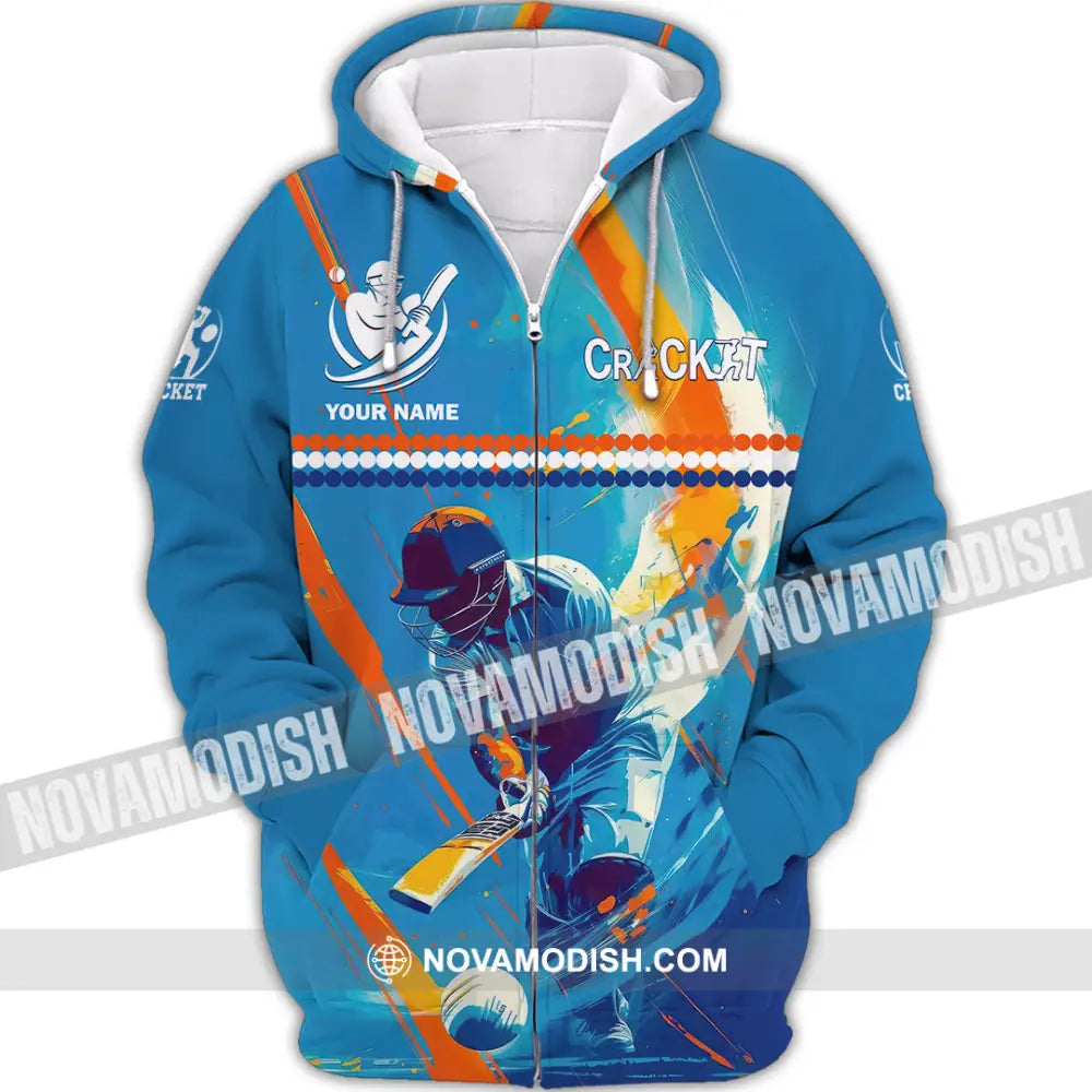 Unisex Shirt - Custom Cricket 3D Shirt Zipper Hoodie / S T-shirt