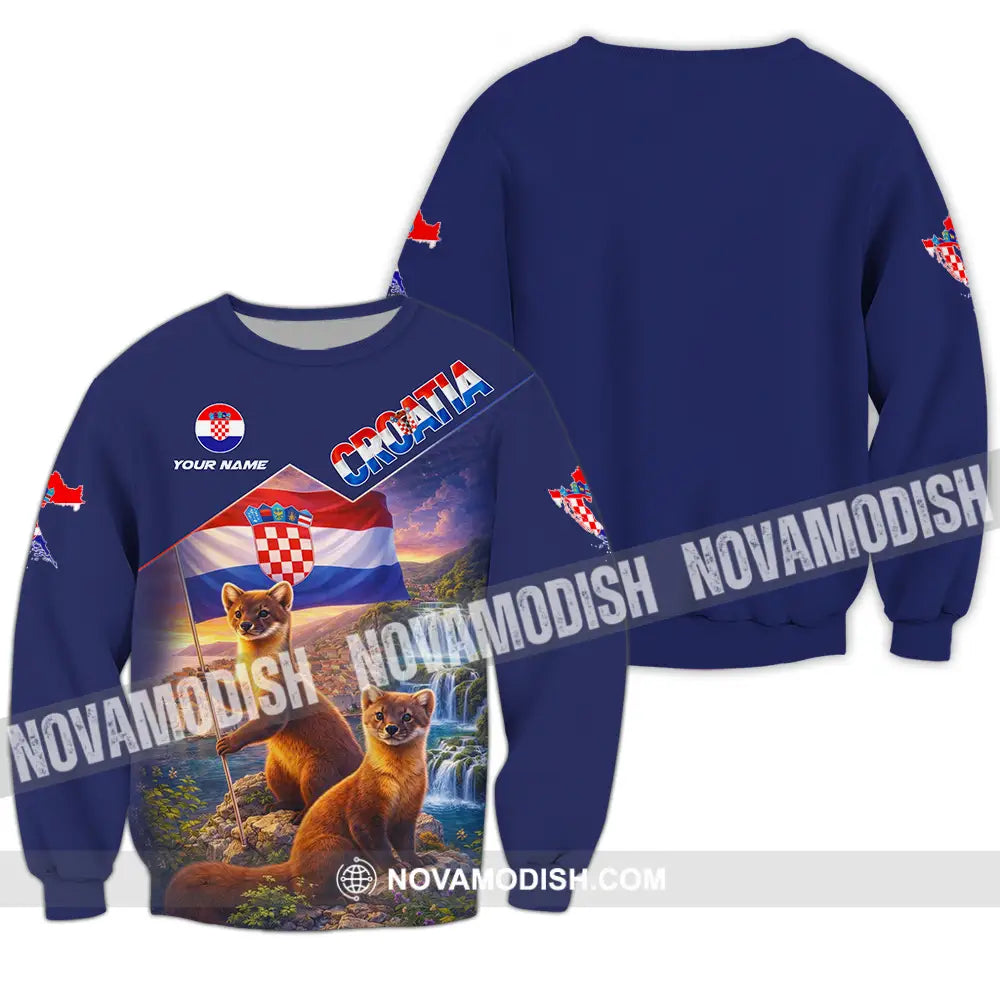 Unisex Shirt - Custom Croatia 3D Shirt - Long Sleeve / S - T-shirt