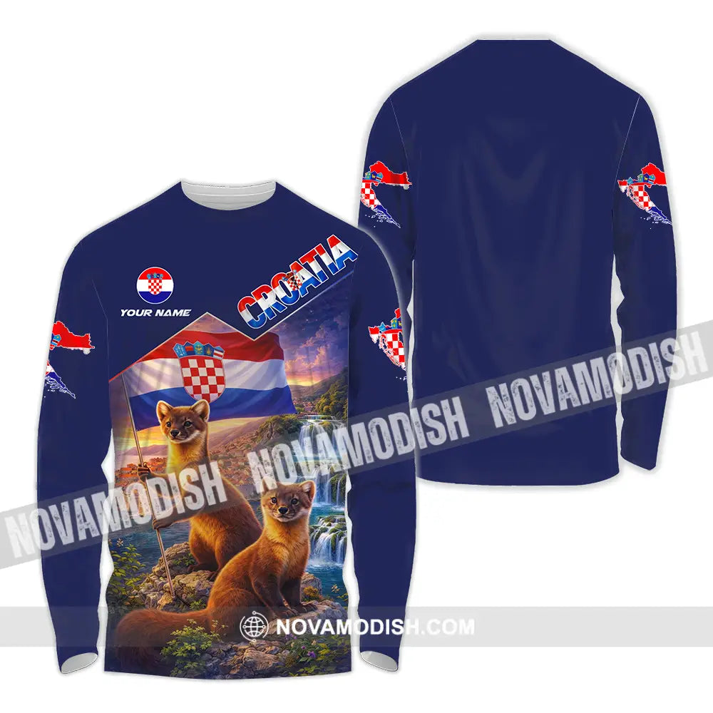Unisex Shirt - Custom Croatia 3D Shirt - Long Sleeve Shirt / S - T-shirt