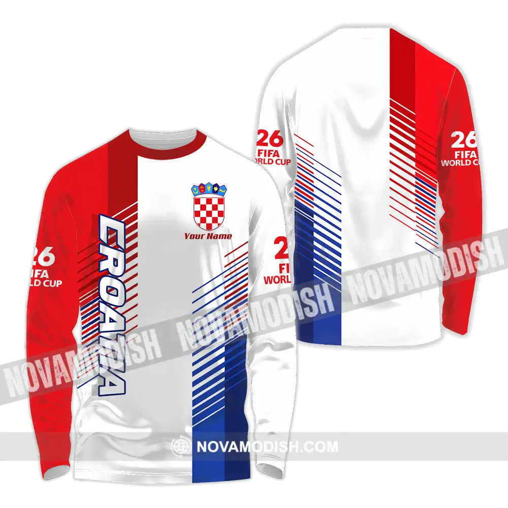 Unisex Shirt - Custom Croatia 3D Shirt - Long Sleeve Shirt / S - T-shirt