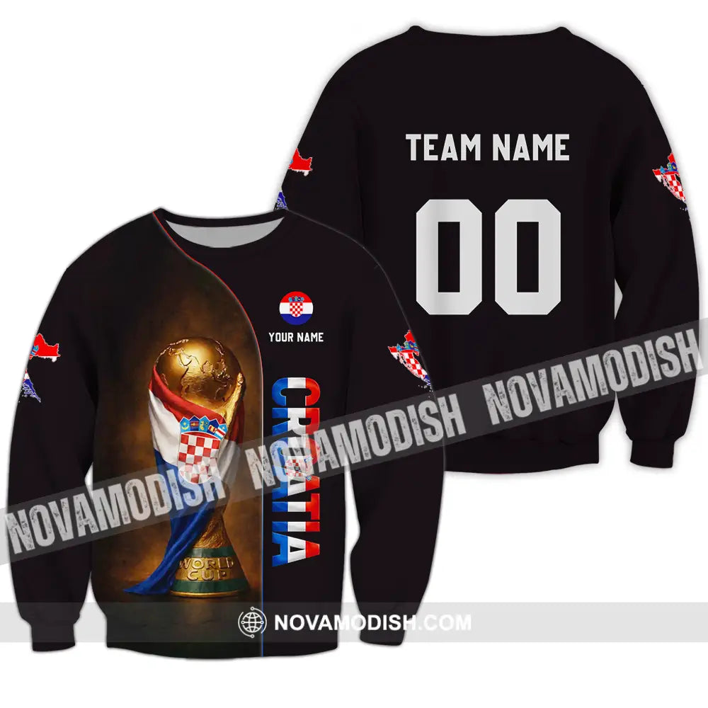 Unisex Shirt - Custom Croatia 3D Shirt Long Sleeve / S T-shirt