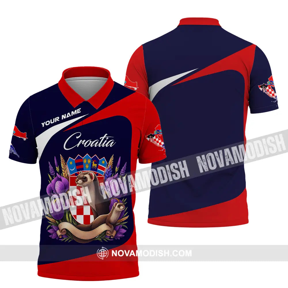 Unisex Shirt - Custom Croatia 3D Shirt Polo Shirt / S T-shirt
