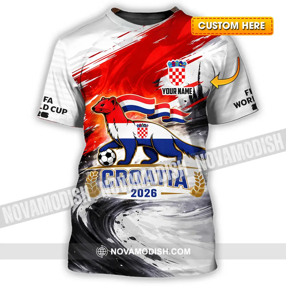 Unisex Shirt - Custom Croatia 3D Shirt T-shirt