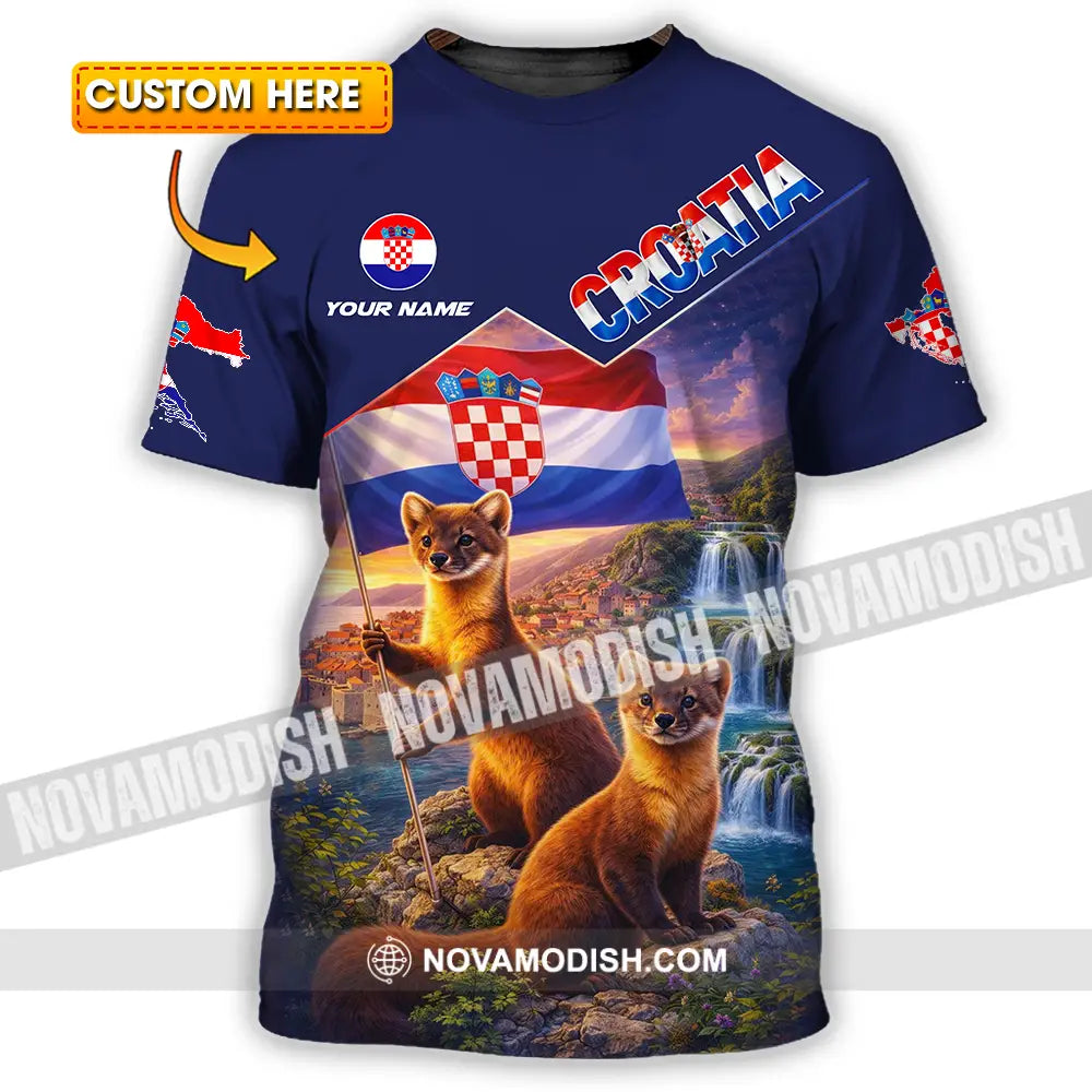 Unisex Shirt - Custom Croatia 3D Shirt - T-shirt